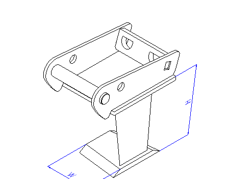 RC - wycinak do korzeni - rysunek wymiarowy